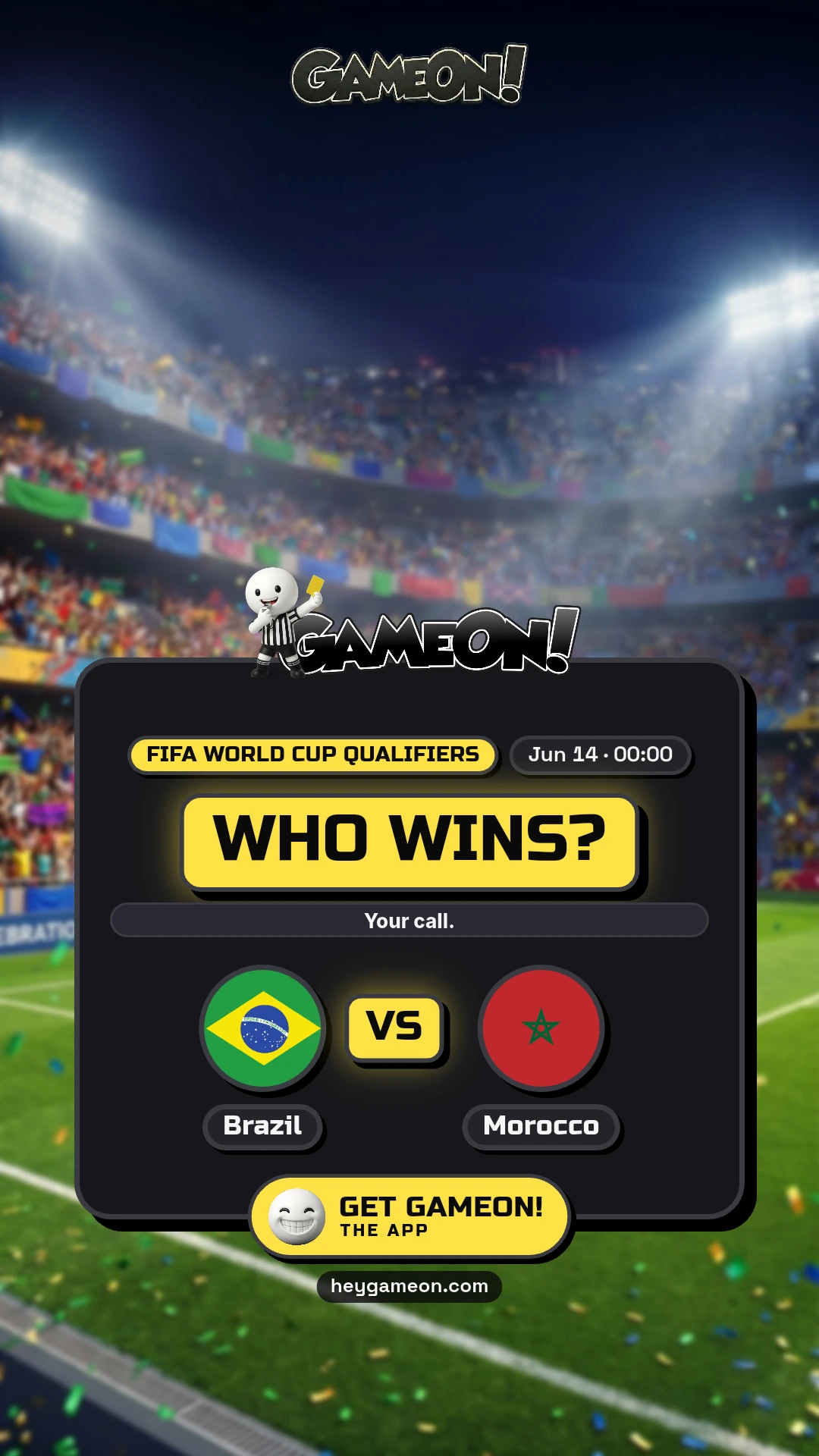 GameOn story: Brazil vs Morocco, who wins?
